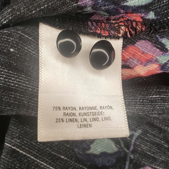 Anthropologie Black Floral Top - Picture 11 of 12